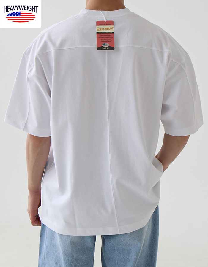 리빈 헤비코튼 하프 티셔츠 (7Color)
