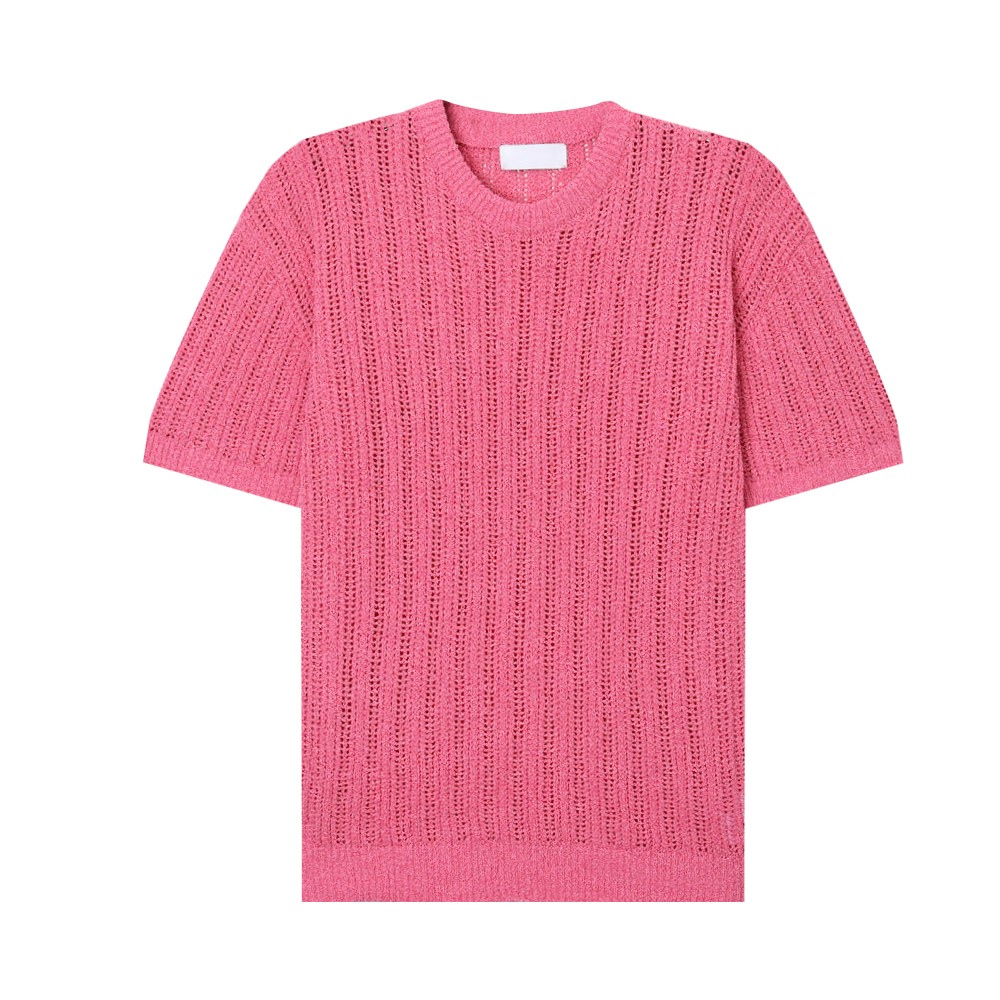 반팔 티셔츠 핑크 색상 이미지-S1L66
